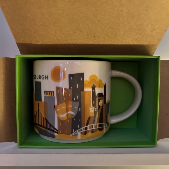Starbucks Pittsburgh “You Are Here” Mug - Yellow and Gray - Picture 4 of 5